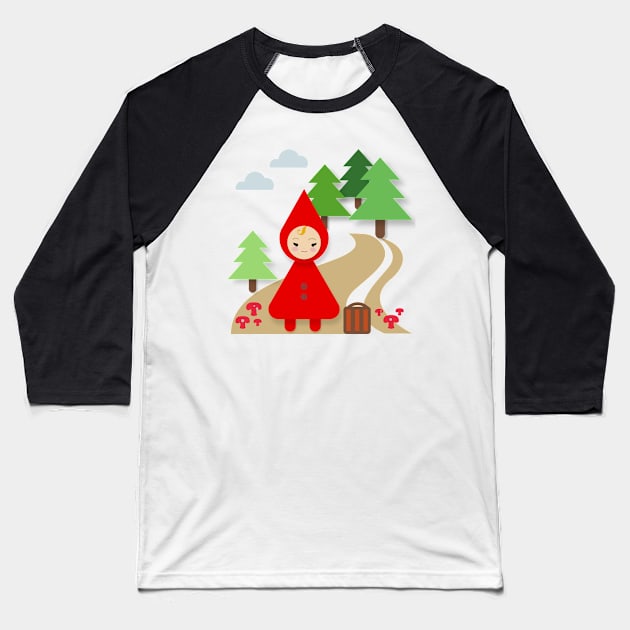 Little Red Riding Hood Baseball T-Shirt by Beni-Shoga-Ink